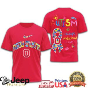 Ohio State Buckeyes Autism Awareness T Shirt Puzzle Piece Collegiate T Shirt