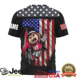 Ohio State Buckeyes Custom Name We The People Patriotic American Flag T Shirt