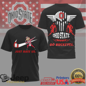 Ohio State Buckeyes Just Hate Us Brutus Mascot Dabbing T Shirt Ohio State Buckeyes Just Hate Us Brutus Mascot Dabbing T Shirt