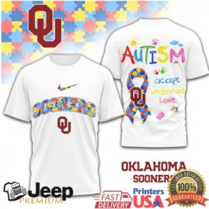 Oklahoma Sooners Autism Awareness Ribbon Support Shirt