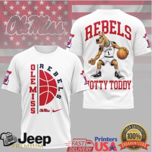Ole Miss Rebels Scooby Doo Hotty Toddy Basketball Graphic T Shirt Ole Miss Rebels Scooby Doo Hotty Toddy Basketball Graphic T Shirt