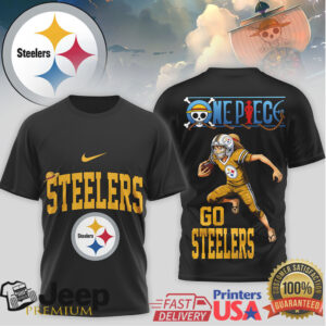 One Piece Luffy x Pittsburgh ST Shirtlers NFL Football Anime T Shirt One Piece Luffy x Pittsburgh ST Shirtlers NFL Football Anime T Shirt