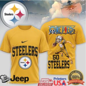 One Piece Luffy x Pittsburgh ST Shirtlers NFL Football Anime T Shirt