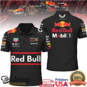 Oracle Red Bull Racing F1 Team Sponsor Logo Performance Polo Shirt Oracle Red Bull Racing F1 Team Sponsor Logo Performance Polo Shirt