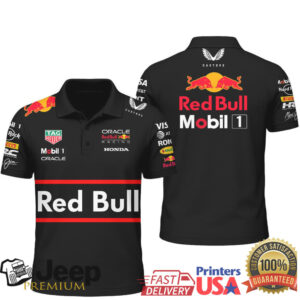 Oracle Red Bull Racing F1 Team Sponsor Logo Performance Polo Shirt