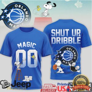 Orlando Magic Snoopy Shut Up & Dribble Custom Number T Shirt Orlando Magic Snoopy Shut Up & Dribble Custom Number T Shirt