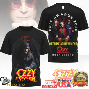 Ozzy Osbourne Brit Awards 2026 Lifetime Achievement Rock Legend T Shirt