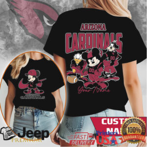 Personalized Arizona Cardinals Mickey & Friends NFL Fan T Shirt