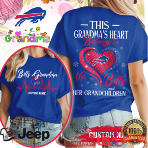 Personalized Buffalo Bills Grandma Heart T Shirt Custom Grandkids Names Personalized Buffalo Bills Grandma Heart T Shirt Custom Grandkids Names