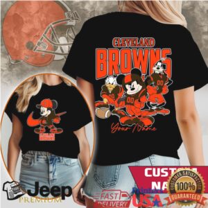 Personalized Cleveland Browns Mickey Mouse Disney NFL Fan T Shirt