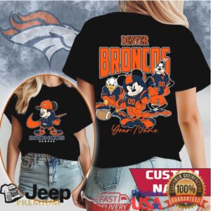 Personalized Denver Broncos Mickey & Friends Disney NFL Shirt Personalized Denver Broncos Mickey & Friends Disney NFL Shirt