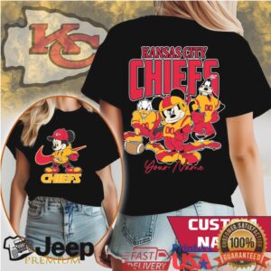 Personalized Kansas City Chiefs Mickey & Friends Football T Shirt