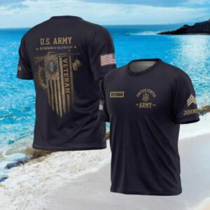 Personalized U.S. Army Veteran Honor The Fallen Combat Gear T Shirt