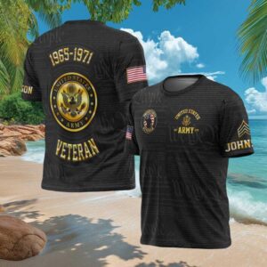 Personalized US Army Veteran 1965 1971 Era Custom Name & Rank Heritage Shirt Personalized US Army Veteran 1965 1971 Era Custom Name & Rank Heritage Shirt