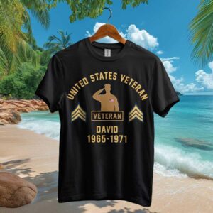 Personalized United States Veteran T Shirt Custom Name & Service Years Personalized United States Veteran T Shirt Custom Name & Service Years
