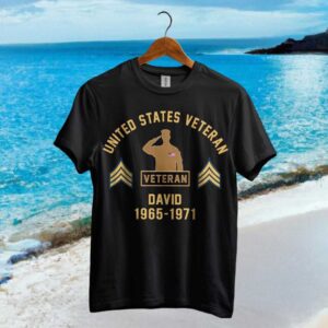 Personalized United States Veteran T Shirt Custom Name & Service Years