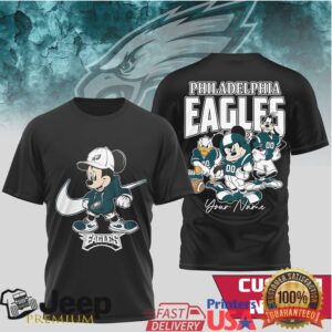 Philadelphia Eagles Disney Squad Custom Name Football T Shirt Philadelphia Eagles Disney Squad Custom Name Football T Shirt