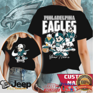 Philadelphia Eagles Disney Squad Custom Name Football T Shirt