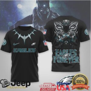 Philadelphia Eagles Forever Black Panther Wakanda Style T Shirt Philadelphia Eagles Forever Black Panther Wakanda Style T Shirt