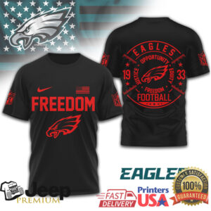 Philadelphia Eagles Freedom Football Justice Equity Opportunity Black T Shirt Philadelphia Eagles Freedom Football Justice Equity Opportunity Black T Shirt