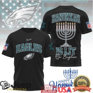 Philadelphia Eagles Hanukkah Is Lit Menorah T Shirt Philadelphia Eagles Hanukkah Is Lit Menorah T Shirt