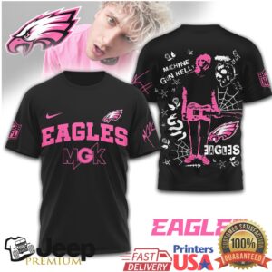 Philadelphia Eagles Machine Gun Kelly MGK Pink T Shirt