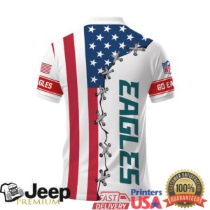 Philadelphia Eagles NFL Stars and Stripes Patriotic Polo Shirt Philadelphia Eagles NFL Stars and Stripes Patriotic Polo Shirt