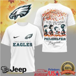 Philadelphia Eagles Snoopy Charlie Brown Autumn Fall Season Fan T Shirt Philadelphia Eagles Snoopy Charlie Brown Autumn Fall Season Fan T Shirt