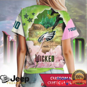 Philadelphia Eagles Wicked Movie Collaboration Personalized T Shirt