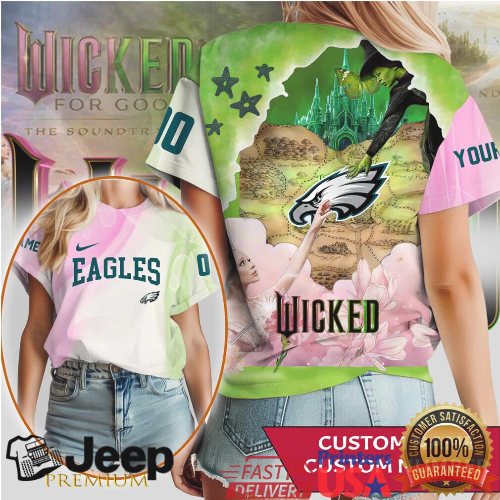 Philadelphia Eagles Wicked Movie Collaboration Personalized T Shirt Philadelphia Eagles Wicked Movie Collaboration Personalized T Shirt