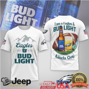 Philadelphia Eagles x Bud Light Beer & Football Lifestyle T Shirt