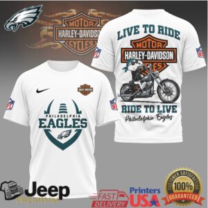 Philadelphia Eagles x Harley Davidson Biker Skull Motorcycle NFL Shirt Philadelphia Eagles x Harley Davidson Biker Skull Motorcycle NFL Shirt