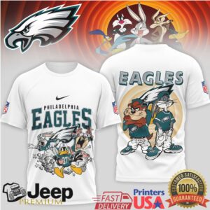 Philadelphia Eagles x Looney Tunes Squad NFL Football T Shirt