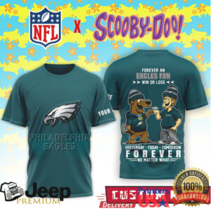 Philadelphia Eagles x Scooby Doo Forever Fan Custom Name Dark Green T Shirt Philadelphia Eagles x Scooby Doo Forever Fan Custom Name Dark Green T Shirt