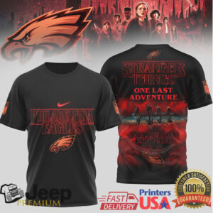 Philadelphia Eagles x Stranger Things One Last Adventure Fan T Shirt Philadelphia Eagles x Stranger Things One Last Adventure Fan T Shirt