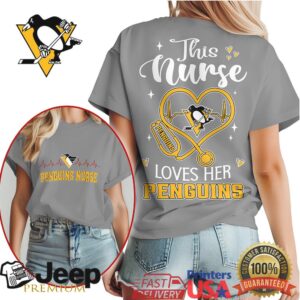 Pittsburgh Penguins Nurse Shirt This Nurse Loves Her Penguins Hockey T Shirt