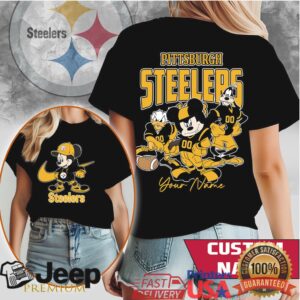 Pittsburgh ST Shirtlers Disney Characters Custom Name Black T Shirt Pittsburgh ST Shirtlers Disney Characters Custom Name Black T Shirt