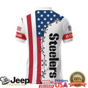 Pittsburgh ST Shirtlers NFL Patriotic USA Flag Stitched Polo Pittsburgh ST Shirtlers NFL Patriotic USA Flag Stitched Polo