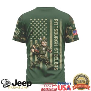 Pittsburgh ST Shirtlers Veteran Salute Camo T Shirt ST Shirtl City Soldier Design