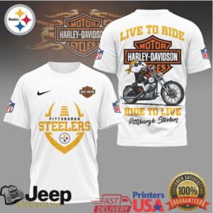 Pittsburgh ST Shirtlers x Harley Davidson Live To Ride Biker T Shirt