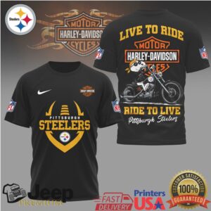 Pittsburgh ST Shirtlers x Harley Davidson Live To Ride Biker T Shirt