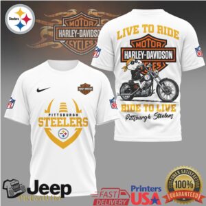 Pittsburgh ST Shirtlers x Harley Davidson “Ride to Live” ST Shirtl City Biker T Shirt