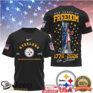 Pittsburgh ST shirtlers 250 Years of Freedom 1776 2026 Patriotic NFL Graphic T shirt