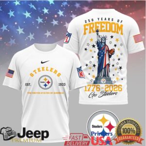 Pittsburgh ST shirtlers 250 Years of Freedom 1776 2026 Patriotic NFL Graphic T shirt