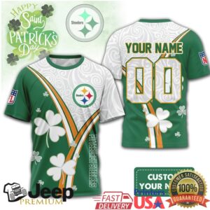 Pittsburgh ST shirtlers Personalized Saint Patrick's Day Shamrock Fan Gear Jersey