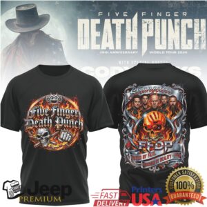 Five Finger Death Punch 20th Anniversary World Tour 2026 T Shirt Five Finger Death Punch 20th Anniversary World Tour 2026 T Shirt
