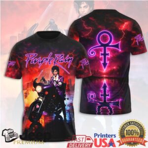 Prince Purple Rain Movie Poster Tribute 3D Print T Shirt