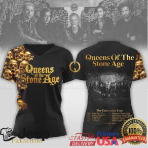 Queens Of The Stone Age The Catacombs Tour 2026 Skull Graphic Shirt