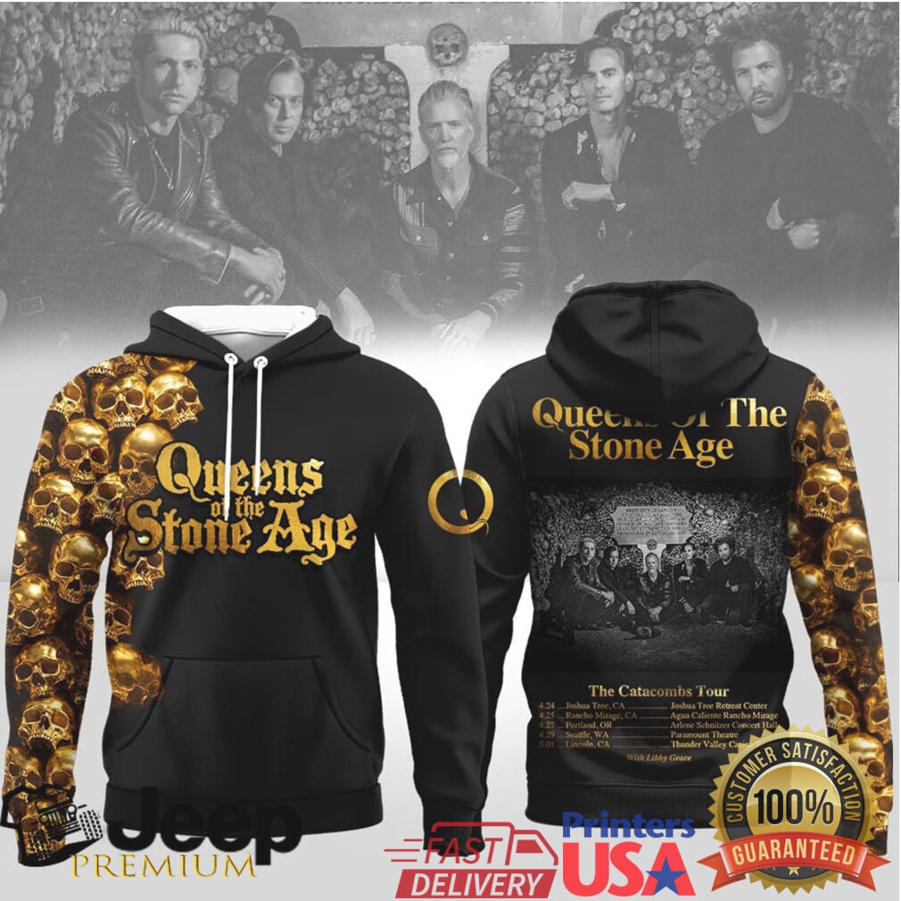 Queens Of The Stone Age The Catacombs Tour 2026 Skull Graphic Shirt Queens Of The Stone Age The Catacombs Tour 2026 Skull Graphic Shirt