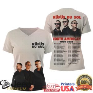 RÜFÜS DU SOL North American Tour 2026 Photo Graphic T Shirt RÜFÜS DU SOL North American Tour 2026 Photo Graphic T Shirt